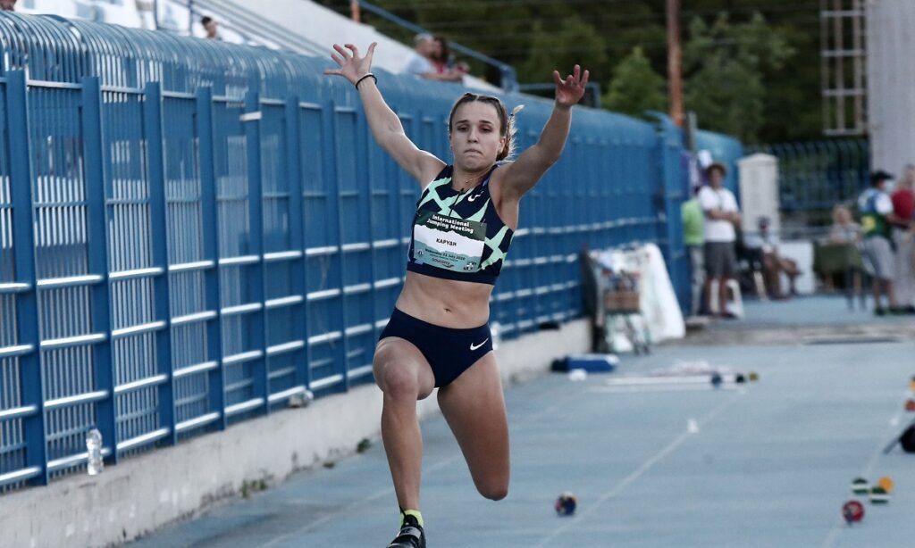 Η Σπυριδούλα Καρύδη σημείωσε την καλύτερη επίδοση στον προκριματικό του τριπλούν με 13,20 μέτρα στο Πανελλήνιο Πρωτάθλημα στη Θεσσαλονίκη.