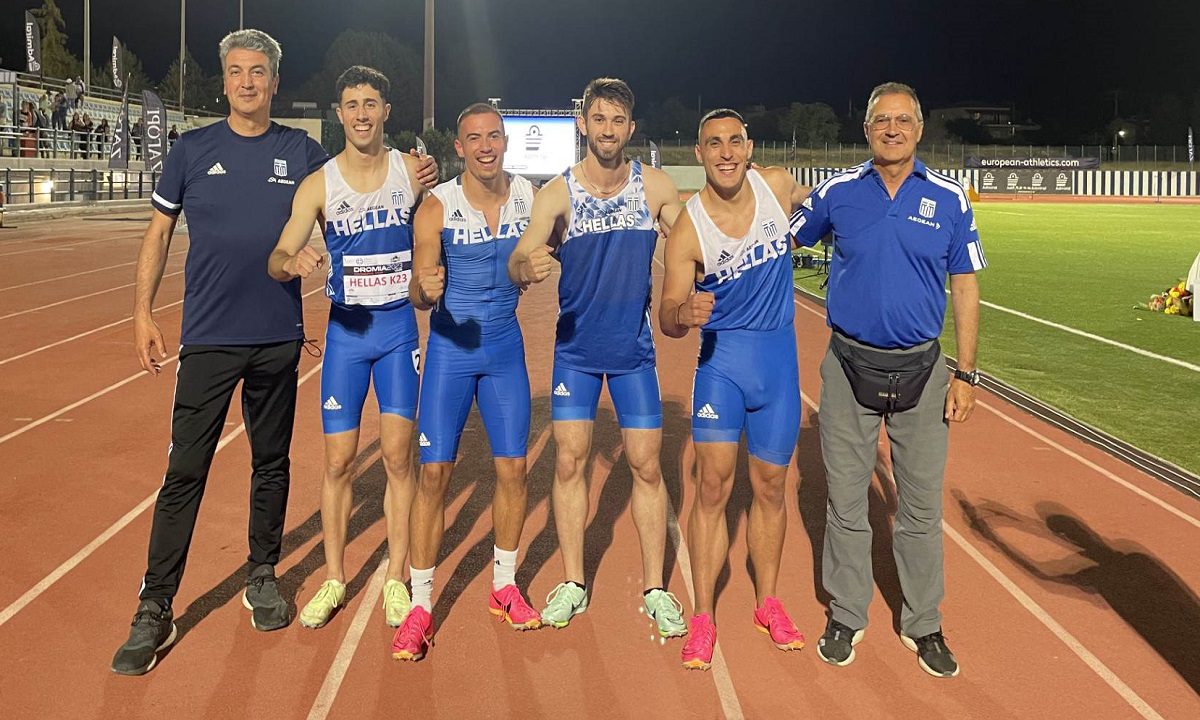 ΔΡΟΜΕΙΑ 2023: Πανελλήνιο ρεκόρ από την εθνική ομάδα Ανδρών Κ23